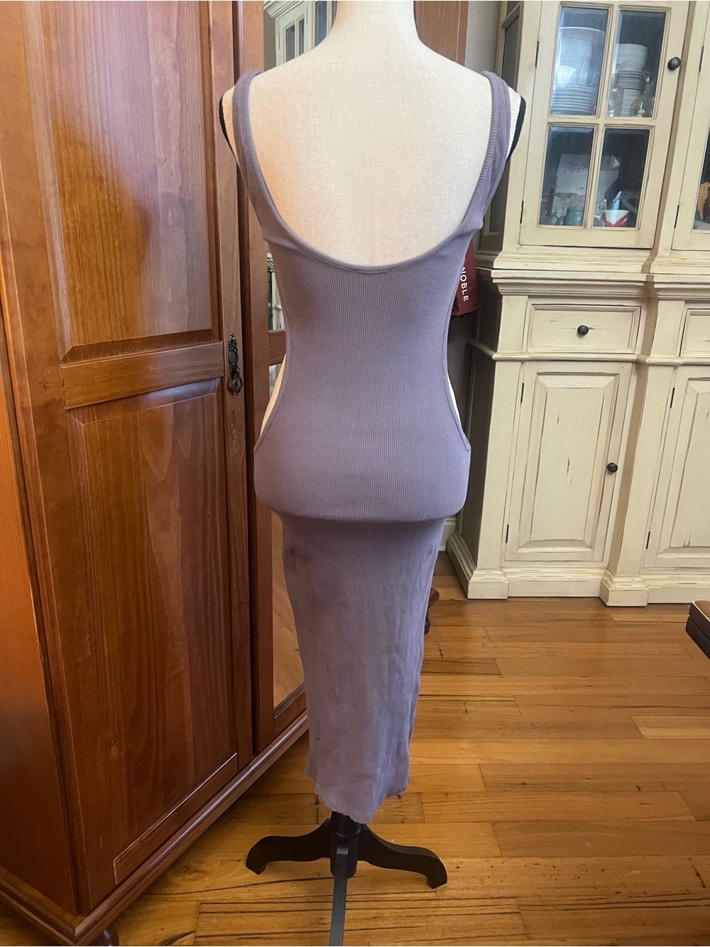Fashion Nova Mauve Scoop Neck Cutout Midi Dress - Picture 4 of 8